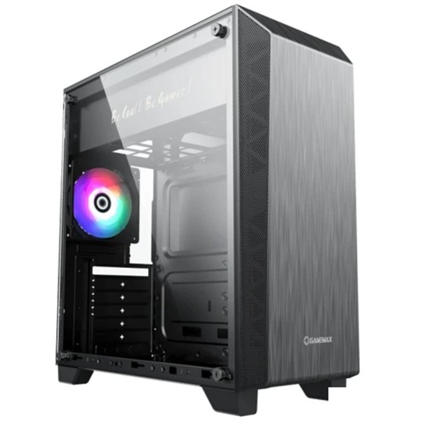 GameMax Корпус Nova N5 (ATX, Черн, USB 3.0, Зак.стекло, 1*120мм вент, без БП)