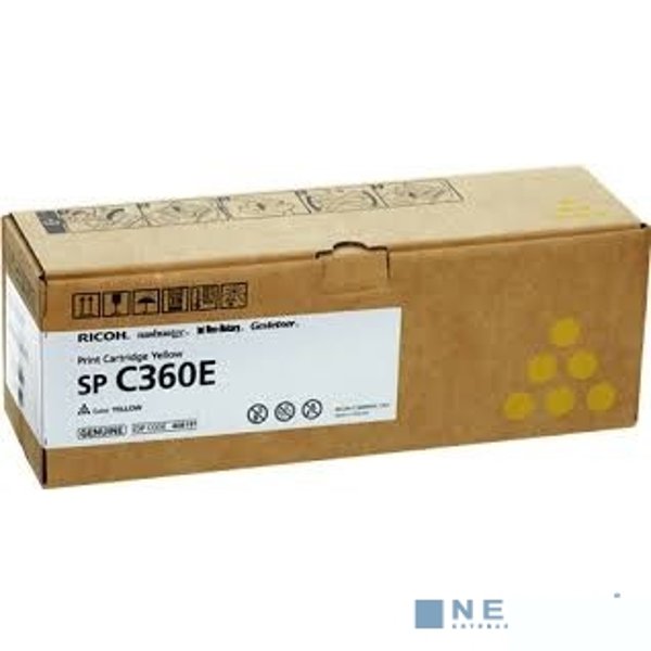 Ricoh 408191 Принт-картридж  SP C360E желтый SPC360/361  (1500 страниц)(408191)