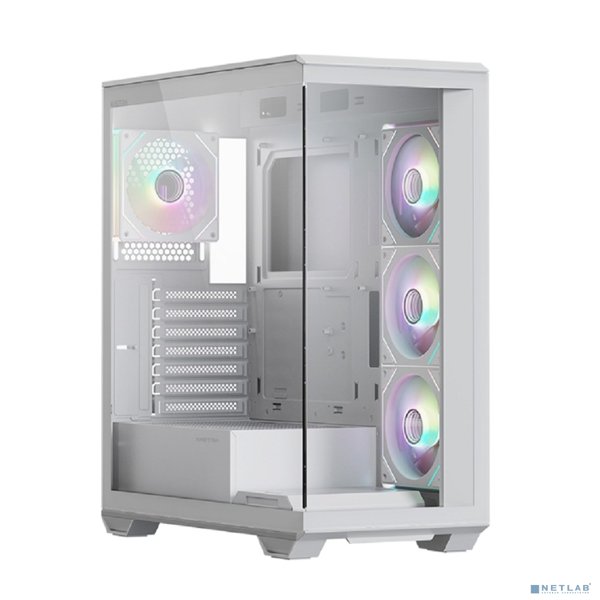 XASTRA Корпус Q600 4ARGB-C10-WH White ATX/Aquarium/Screewless/3x120mm ARGB PWM FM fans/Argb+PWM HUB 10port/ Q600-4FM12A-C10-WH