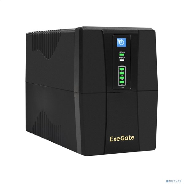 Exegate EP285538RUS ИБП ExeGate Power Back BNB-600.LED.AVR.C13.RJ <600VA/360W, LED, AVR,4*IEC-C13, RJ45/11, Black>