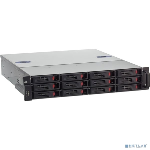 Exegate EX293180RUS Серверный корпус ExeGate Pro 2U550-HS12 <RM 19", высота 2U, глубина 550, БП 1U-900ADS, 12xHotSwap, USB>
