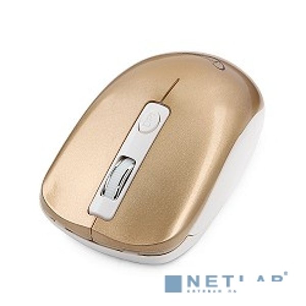Gembird MUSW-400-G Gold USB { Мышь беспров., 3кн.+колесо-кнопка, 2.4ГГц, 1600 dpi, бесшумный клик}