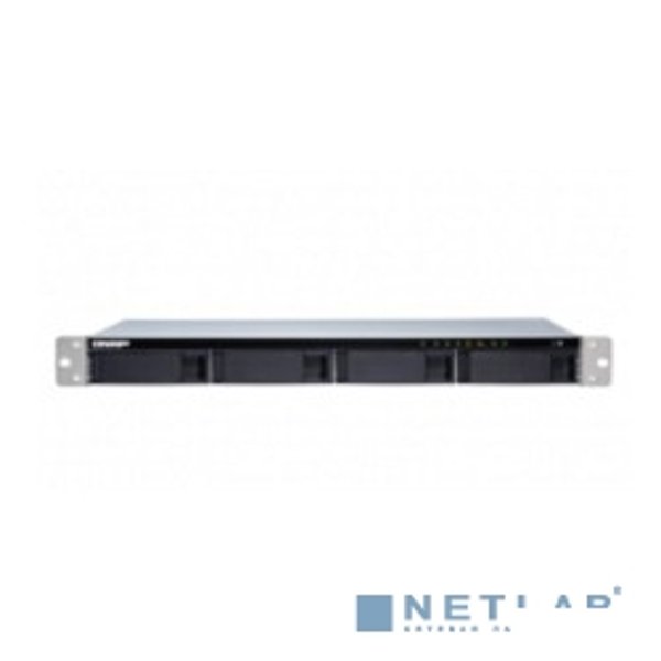 QNAP TS-431XeU-2G Сетевое хранилище, 4 отсека для HDD, 10 GbE SFP+, стоечное исполнение, 1 блока питания. ARM Cortex-A15 Annapurna Labs AL-314 1,7 ГГц, 2 ГБ. Направляющие в комплект поставки не