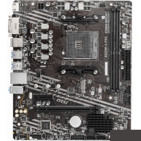 MSI A520M-A PRO {Soc-AM4 AMD A520 2xDDR4 mATX AC`97 8ch(7.1) GbLAN RAID+DVI+HDMI}