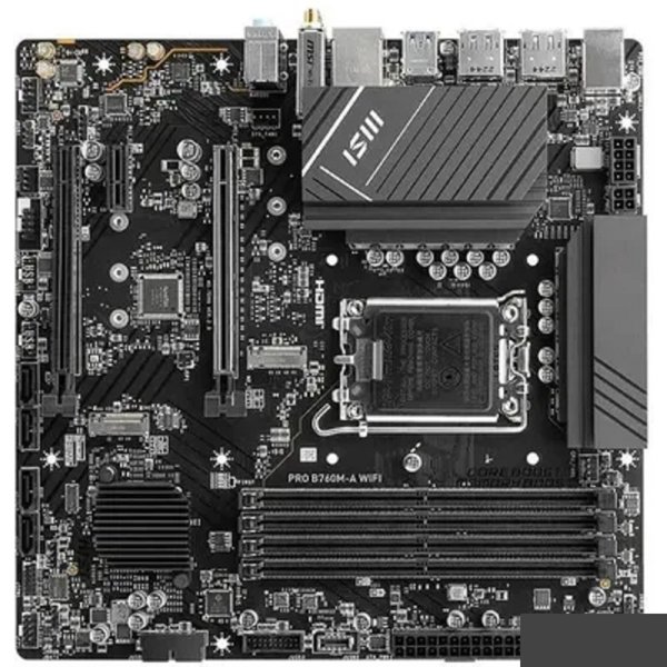 MSI PRO B760M-A WIFI {Soc-1700, Intel B760, 4xDDR5, mATX AC`97 8ch(7.1) 2.5Gg+HDMI+DP}