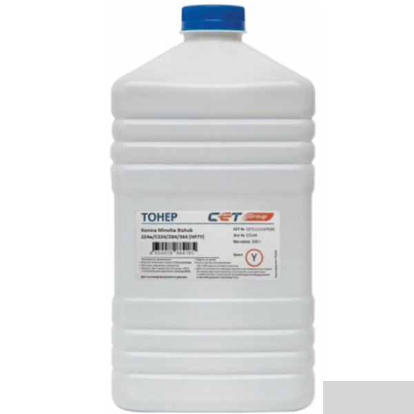Тонер NF7Y TN-711Y/514Y для KONICA MINOLTA Bizhub C654/C754/C654e/C754e (CET) Yellow, 500г/бут, CET111115Y500, TN-711Y/514Y