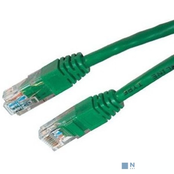 Патч-корд TWT UTP кат.5e, с заливными колпачками, 0.3 м, зеленый