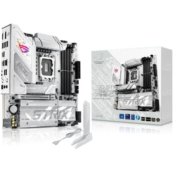ASUS ROG STRIX B860-G GAMING WIFI (Socket 1851, mATX, 4xDDR5(256GB), DP/HDMI 2.1, 1xPCIe 5.0x16, 1xLAN(2.5GbE), Wi-Fi, BT, 4xSATA 6Gb/s, 4xM.2, Thunderbolt, 1xType-C, 5xUSB 3.2, 4xUSB 2.0)