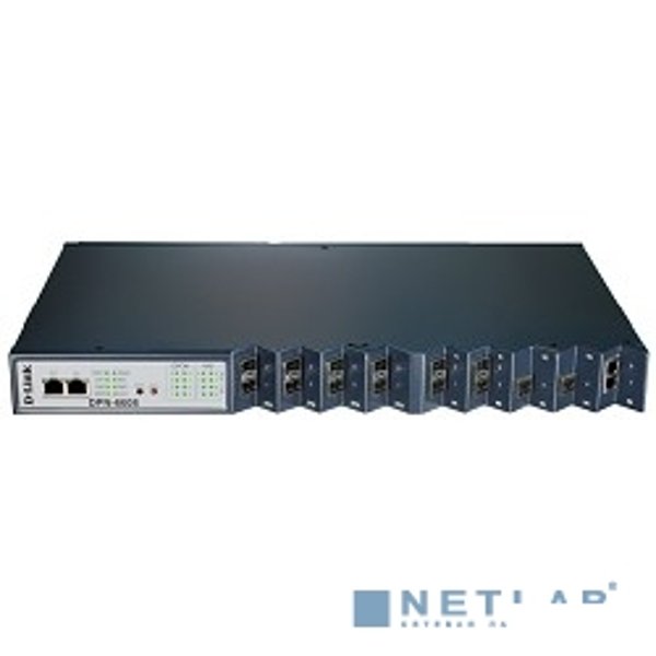 D-Link DPN-6608/A1A PROJ Управляемый коммутатор GPON OLT 2 уровня с 8 портами GPON SFP, 4 портами 1000Base-X SFP, 2 портами 10GBase-X SFP+ и 2 портами 10/100/1000Base-T