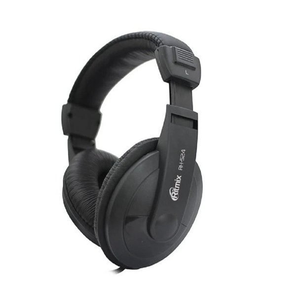 RITMIX RH-524, Black {Наушники. 40 мм, 20-20000 Гц, 32 Ом, 99 дБ ± 3 дБ, 3.5мм, 2м}