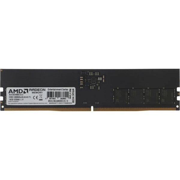 AMD DDR5 DIMM 16GB 4800 MT/s R5516G4800U1S-U