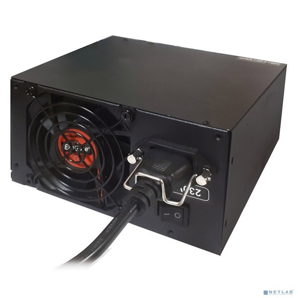 Exegate EX221641RUS-S Блок питания 500PPX RTL, ATX, SC, black, APFC, 14cm, 24p+(4+4)p PCI-E,4*IDE,5*SATA, FDD + кабель 220V с защитой от выдергивания