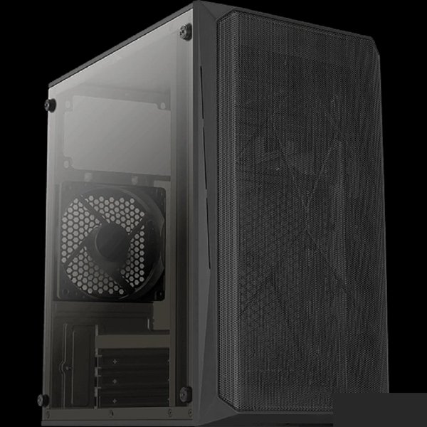 Formula CS-107 Black (mATX, без БП, Window, USB3.0 x1, USB2.0 x1, 12cm black fan x 1)