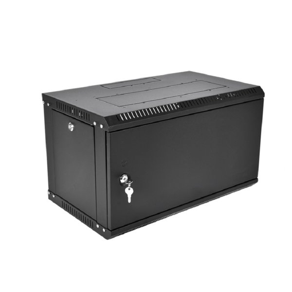 ЦМО Шкаф телекоммуникационный настенный разборный ЭКОНОМ 9U (600 x 650) дверь металл, цвет черный (ШРН-Э-9.650.1-9005)