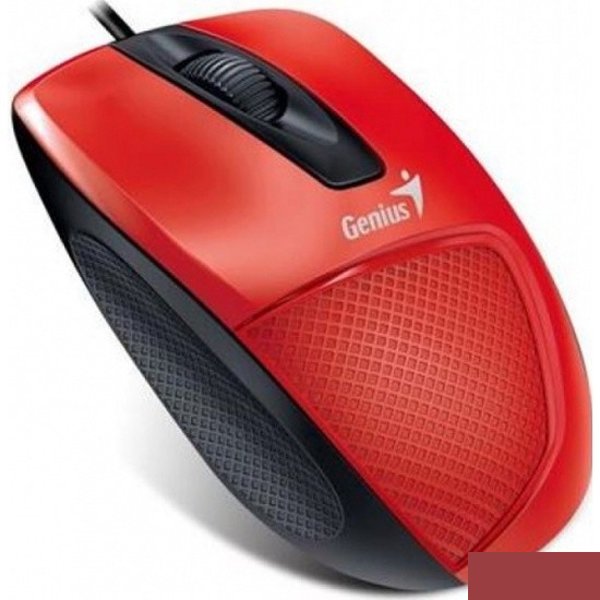 Genius Мышь DX-150X Red { эргономичная, оптическая, 1000 dpi, 3 кнопки+колесо прокрутки, провод 1,5 м, USB} [31010231101]