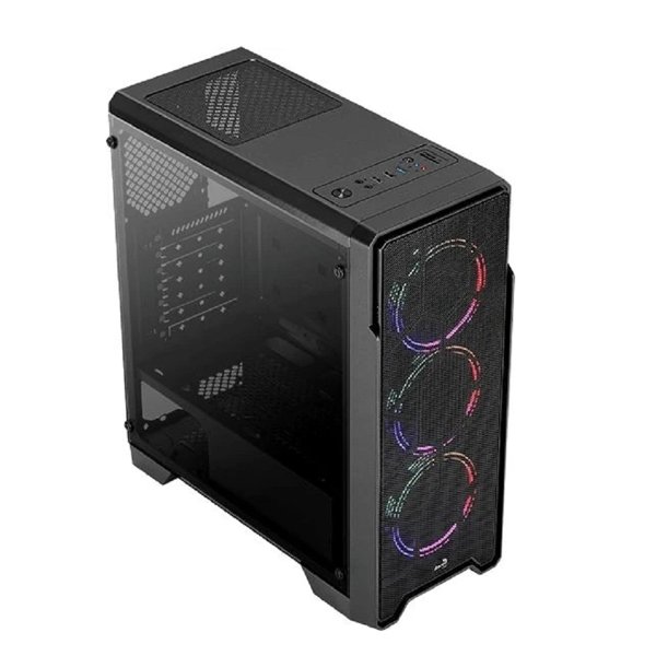 Aerocool Ore Saturn FRGB-G-BK-v1 черный без БП ATX 3x120mm 2xUSB2.0 1xUSB3.0 audio bott PSU" [54179]