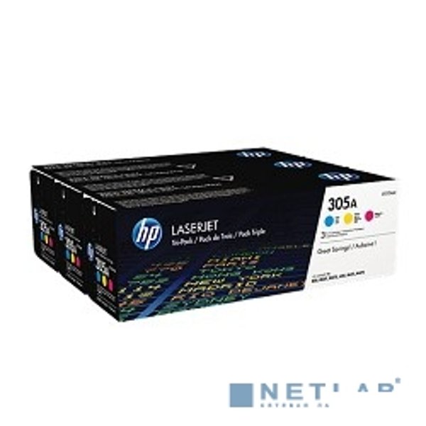 HP CF370AM Картридж 305A Tri-pack, Cyan, Magenta, Yellow {CLJ Color M351/M451/MFP M375/MFP M475, Tri-pack, Cyan, Magenta, Yellow}