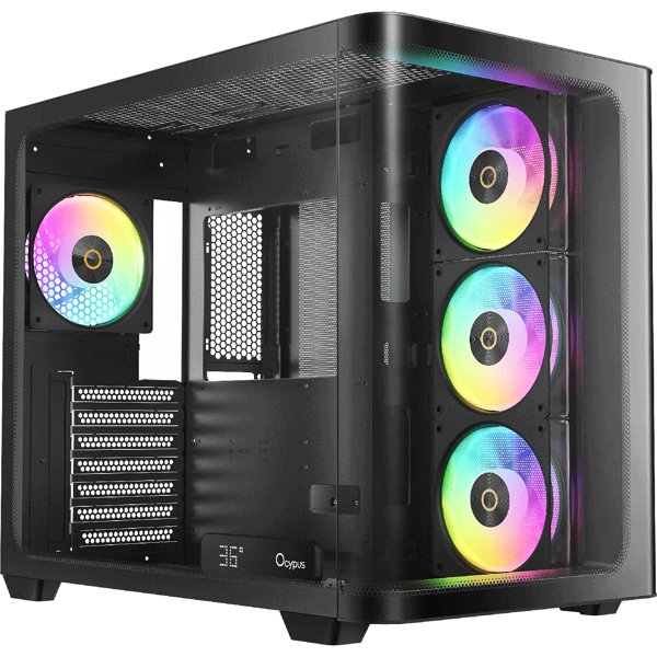 Case Ocypus Iota C70 BK Curve ARGB Digital ATX / win / black / 6 ARGB fans / no PSU / Tempered Glass
