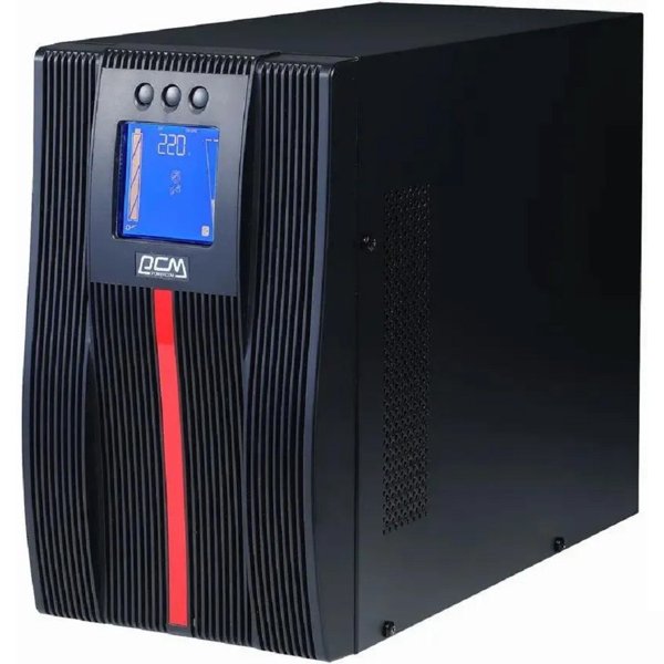 PowerCom Macan MAC-3000 ИБП {On-Line, 3000VA / 3000W, Tower, IEC, LCD, Serial+USB, SNMPslot, подкл. доп. батарей} (1034863)