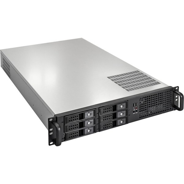 Exegate EX293355RUS Серверный корпус ExeGate Pro 2U660-HS06 <RM 19", высота 2U, глубина 660, БП 1100ADS, 6xHotSwap, USB>