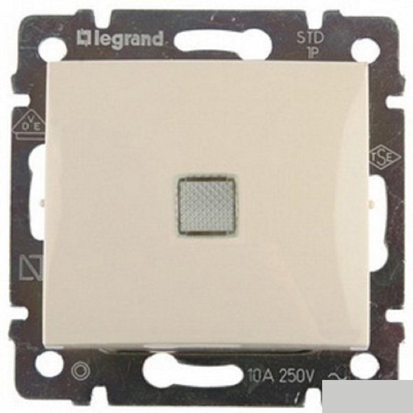Legrand 774310 Выключатель Valena одноклавишный с подсветкой слоновая кость