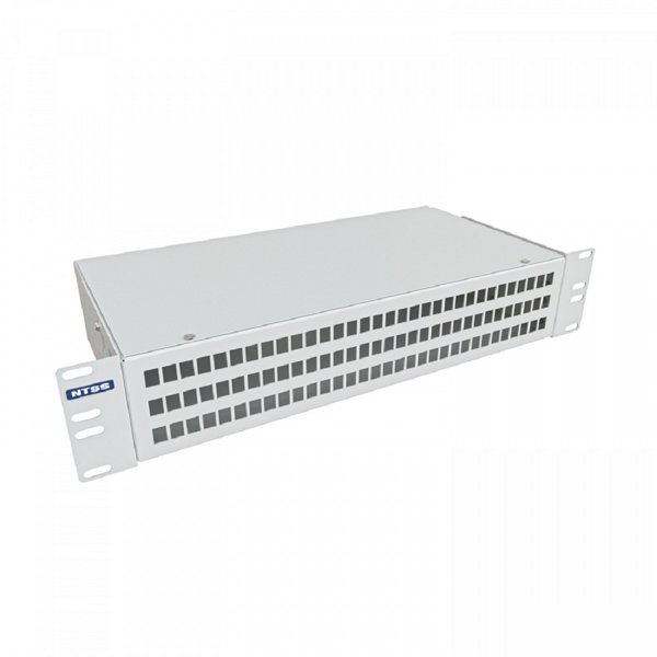 NTSS Кросс NTSS оптический 19'' укомплектованный 2U, 96 портов LC/UPC duplex, 9/125 мкм (сплошная панель, сплайс-кассета 6шт, пигтейлы, КДЗС, адаптеры) серый RAL 7035 NTSS-RFOB-2U-96-2LC/U-9-SP1.5G0AY