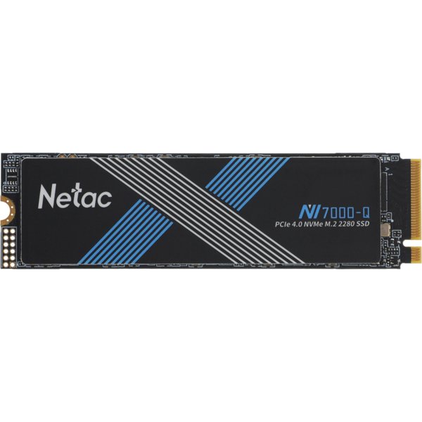 Твердотельный накопитель Netac NV7000Q 2Tb [NT01NV7000Q-2T0-E4X] M.2 2280, PCI-E 4.0 x4, 3D NAND, 7100/6200MBs, NVMe 1.4, 1280TBW, с радиатором