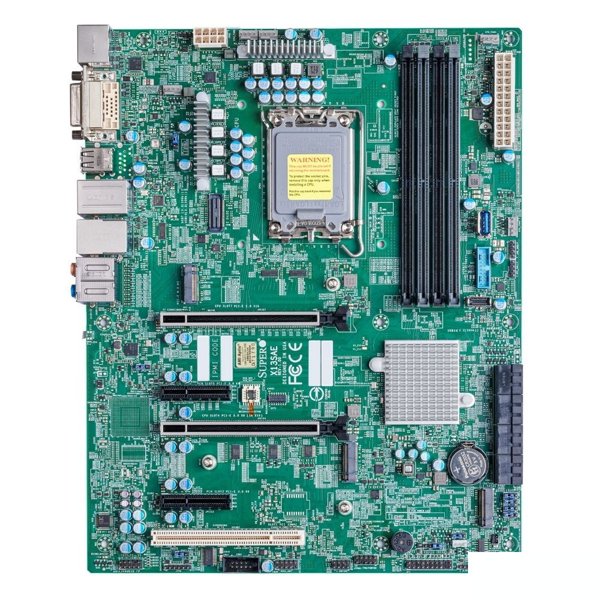 Supermicro MBD-X13SAE-B Intel 13th/12th Gen Core i9/i7/i5/i3 LGA1700 CPU, Intel W680 Chipset, Up to 128GB ECC/non-ECC DDR5 DIMM, HDMI/DP/DVI-D, 8xSATA, 1xGbit/1x2.5Gbit LAN, 4xUSB 2.