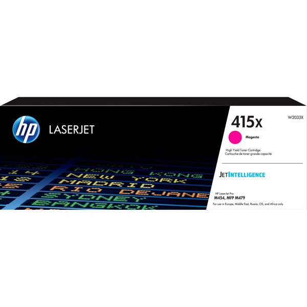 HP W2033X Картридж 415X увеличенной емкости, пурпурный (6000стр.) {HP LJ M454/MFP M479}