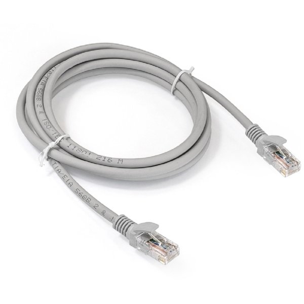 Exegate EX286383RUS Патч-корд LSZH UTP-RJ45-RJ45-5e-2M-LSZH-GY, UTP, cat.5e, 2м, серый