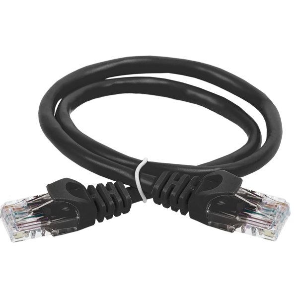 ITK RJ45(m) - RJ45(m) Cat. 5e U/UTP PVC 1м чёрный