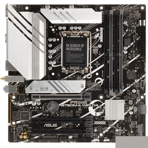 Материнская плата ASUS PRIME B760M-A WIFI D4, LGA1700 4xDDR4 4xSATA3 2xM.2 RAID 2xHDMI DP mATX