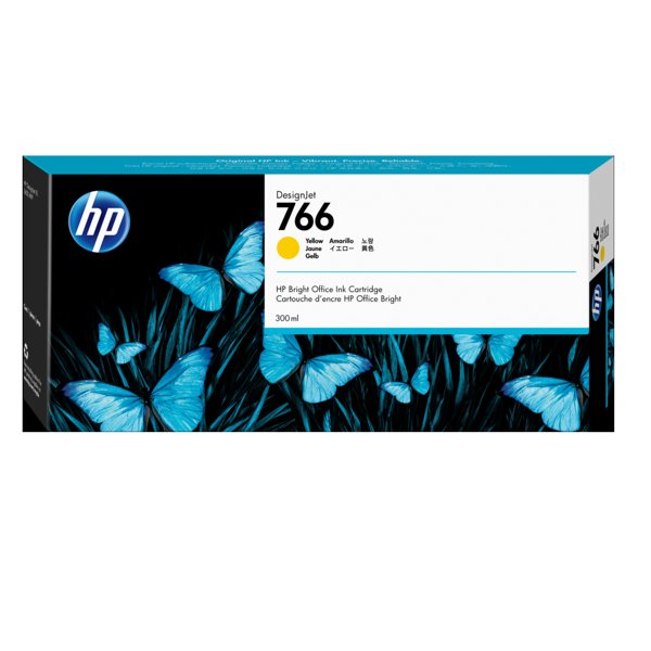 HP 766 300-ml Yellow Ink (P2V91A)