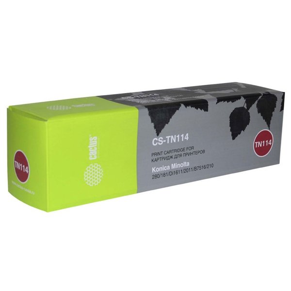Картридж лазерный Cactus CS-TN114 черный (11000стр.) для Konica Minolta 162/7115F/7118/7118F/7216/7220/Bizhub 163/Bizhub 210/Bizhub 211