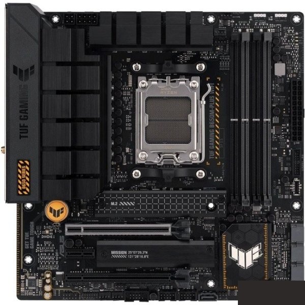 ASUS TUF GAMING B650M-PLUS WIFI (Socket AM5, mATX, 4xDDR5(128GB), DP/HDMI, 2xPCIe 4.0x16/1xPCIe 4.0, 1xLAN (2.5GbE), Wi-Fi 6i, BT 5.2, 4xSATA 6Gb/s, 2xM.2, 1xType-C, 3xUSB 3.2, 4xUSB 2.0)