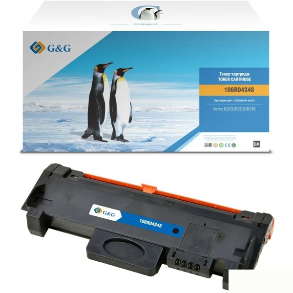 Тонер-картридж G&G,GG-106R04348 аналог Xerox 106R04348 3k с чипом GG-106R04348