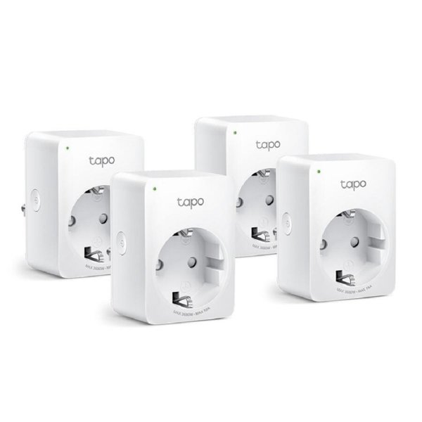 TP-Link Tapo P110(4-pack) Умная мини Wi-Fi розетка с мониторингом энергопотребления, 4 шт.