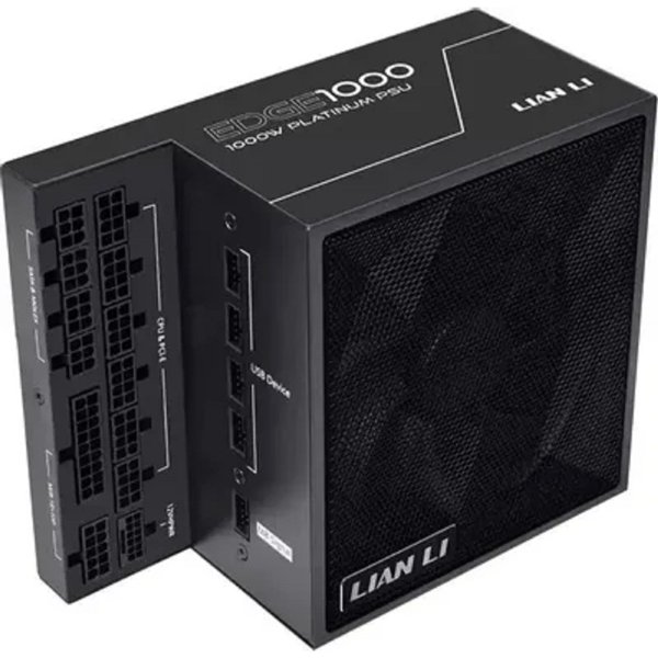 Lian Li  Блок питания  EG1000 / Black / ATX 3.1, 1000W, 80 PLUS Platinum, PCIe 5.1, APFC, USB HUB, 120mm FDB Fan, Fully Modular / G9P.EG1000.BE00.RU
