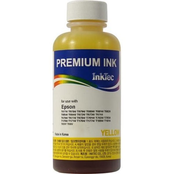 InkTec Чернила Epson R270, E0010 (InkTec) T0824, Y, 0,1л (оригинальная фасовка) (E0010-100MY)