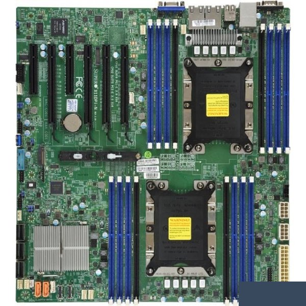 Supermicro MBD-X11DPI-N-B Серверная материнская плата X11DPi N Motherboard Dual Socket P (LGA 3647) supported, CPU TDP support 205W, 2 UPI up to 10.4 GT/s OEM