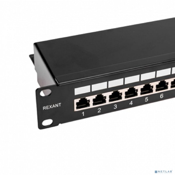Rexant (02-0054) Панель коммутационная наборная 19", 1U, 24 порта, STP PRO