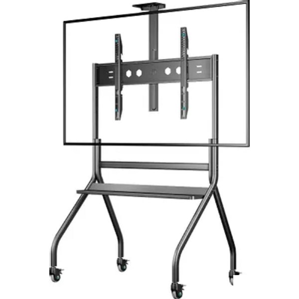 ONKRON TS2080 чёрная стойка для телевизора с кронштейном 60"-120", мобильная