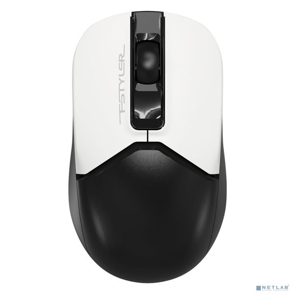 Мышь A4Tech Fstyler FG12S  PANDA  белый/черный оптическая (1200dpi) silent беспроводная USB (3but)