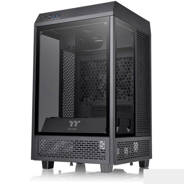 Корпус Thermaltake The Tower 100 черный без БП ATX 2x120mm 2xUSB3.0 1xUSB3.1 audio bott PSU [CA-1R3-00S1WN-00]