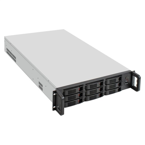 Exegate EX294281RUS Серверная платформа ExeGate Pro 2U650-HS09 <RM 19", высота 2U, глубина 650, Redundant БП 2x1000W, 9xHotSwap, 2*USB>