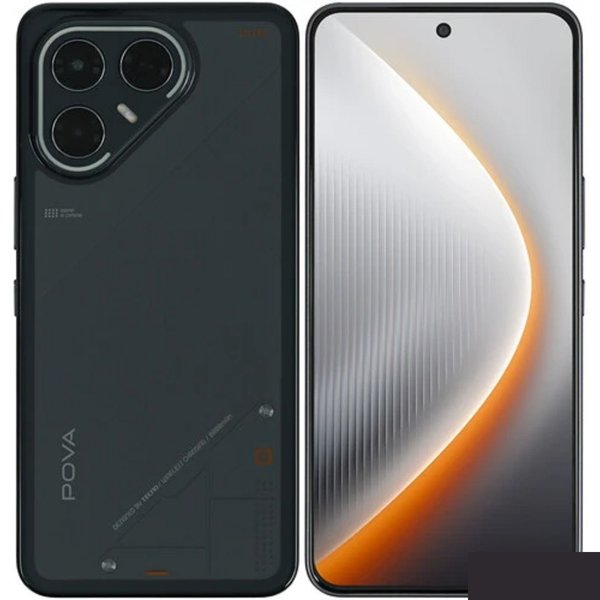 Tecno Pova 7 Ultra 5G 256Gb 12Gb черный моноблок 3G 4G 6.8" 1080x2460 Android 14 50Mpix 802.11 a/b/g/n/ac NFC GPS GSM900/1800 Protect