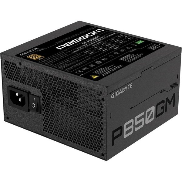 Блок питания Gigabyte ATX 850W GP-P850GM 80+ gold (24+4+4pin) APFC 120mm fan 8xSATA Cab Manag RTL