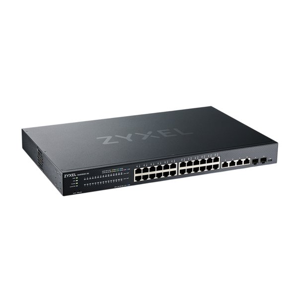 Коммутатор/ Zyxel NebulaFlex XMG1930-30 Hybrid Smart L2+ Switch, rack 19", 24xRJ-45: 1/2.5G, 4xRJ-45: 1/2.5/5/10G, 2xSFP+, standalone/cloud management