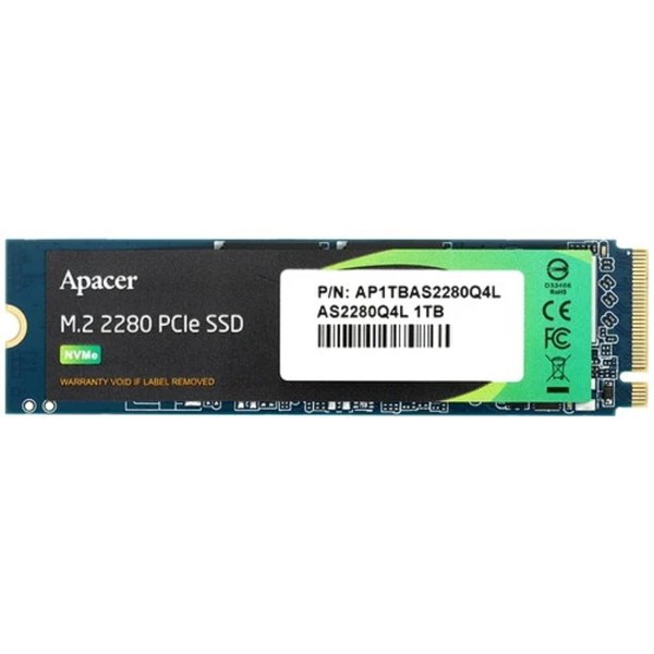 SSD Apacer M.2 2280 1TB AS2280Q4L Client SSD AP1TBAS2280Q4L-1 PCI-E 4.0 4x, 3600/3000, 3D NAND