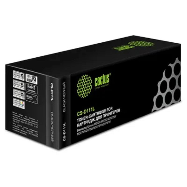 Тонер Картридж Cactus CS-D111L черный для Samsung Xpress M2022/M2020/M2021/M2020W/M2070 (1800стр.)